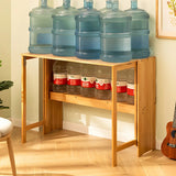 Foldable Wood H-Shape Base Exterior Shelf Writing Desk Image - 14