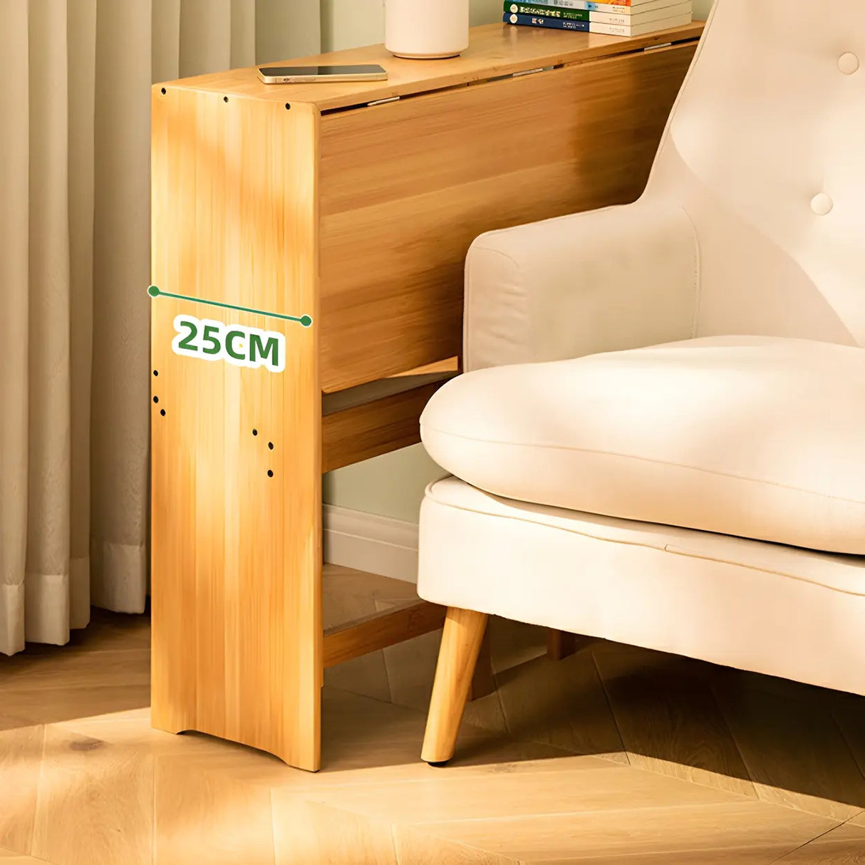 Foldable Wood H-Shape Base Exterior Shelf Writing Desk Image - 10