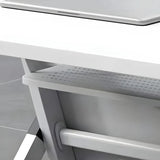 Foldable Wood Steel Trestle Writing Desk with Casters Image - 7