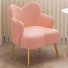Frameless Curved Plush Lounge Arm Dining Chair White Image - 11