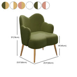 Frameless Curved Plush Lounge Arm Dining Chair White #size