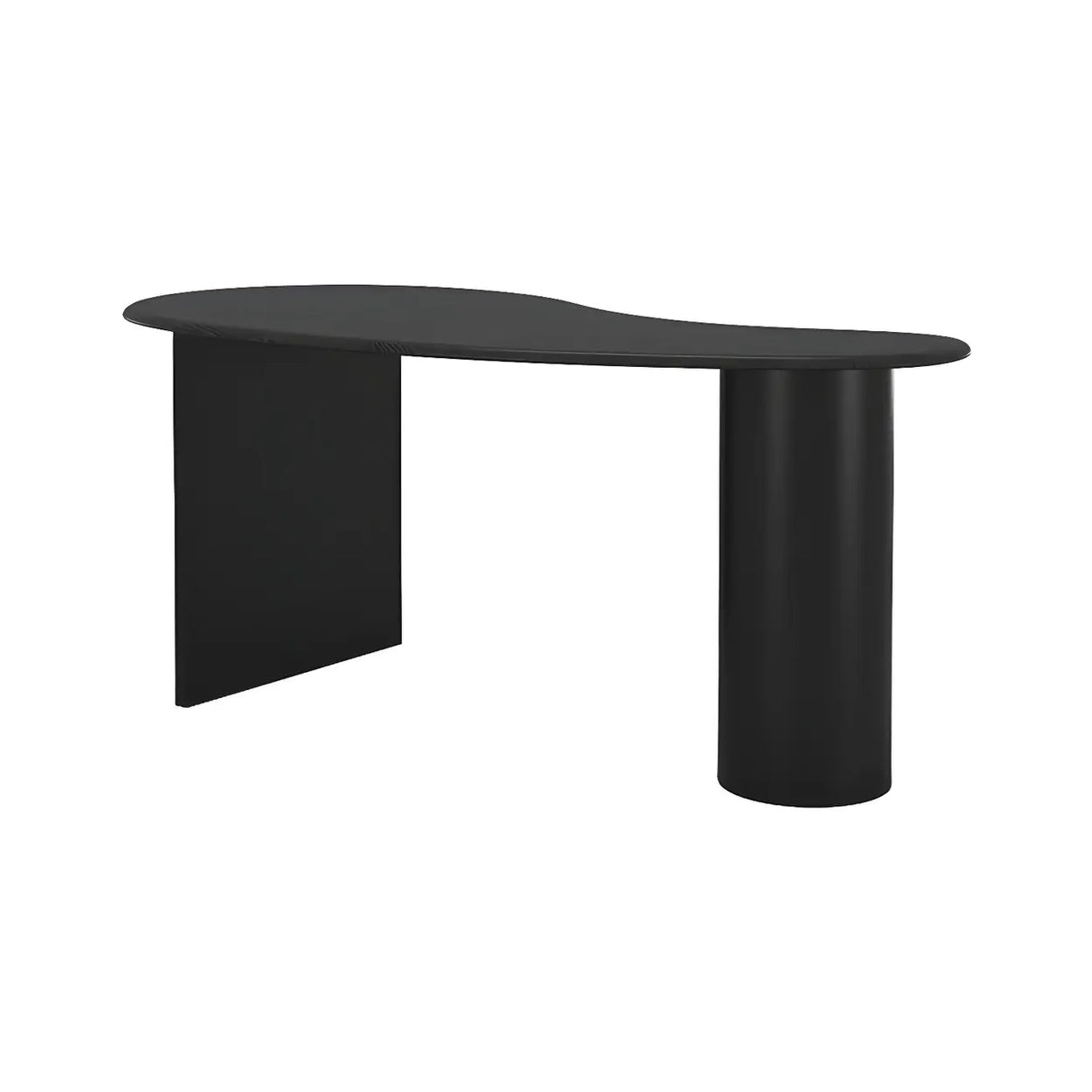 Free Form Curved Wood Standard Width Writing Desk Image - 2
