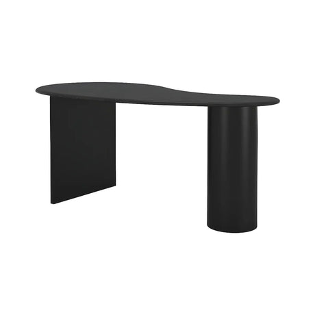 Free Form Curved Wood Standard Width Writing Desk Image - 2