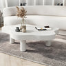 Free-Form Shape Wood Coffee Table with Three Legs Image - 4