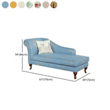 Free Standing Floral Upholstered Reclining Chaise Lounge #size