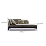 Free Standing Silver Leg Upholstered Left-Arm Chaise Image - 11