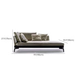 Free Standing Silver Leg Upholstered Left-Arm Chaise Image - 13