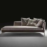 Free Standing Silver Leg Upholstered Left-Arm Chaise Image - 3