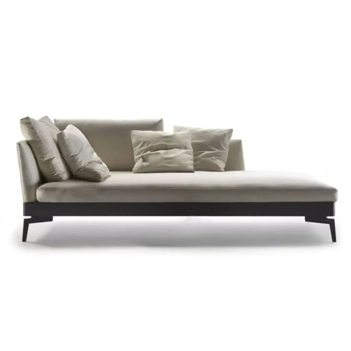 Free Standing Silver Leg Upholstered Left-Arm Chaise Image - 4