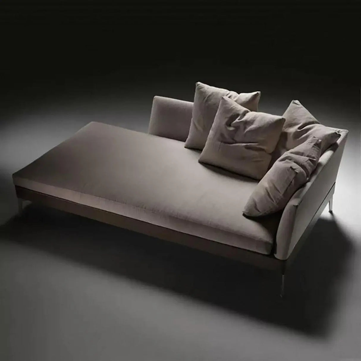 Free Standing Silver Leg Upholstered Left-Arm Chaise Image - 5