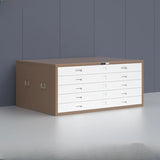 Free Standing Vertical Steel White Storage Filing Cabinet Image - 12