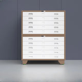 Free Standing Vertical Steel White Storage Filing Cabinet Image - 20