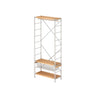 Freestanding Stainless Steel Open Storage Basket Hall Rack Image - 2