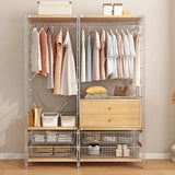 Freestanding Stainless Steel Open Storage Basket Hall Rack Image - 3