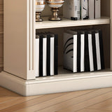French Classic Vertical Beige Wood 6-Shelf Bookcase Image - 8