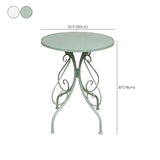 French Country Iron Round Weatherproof Patio Dining Set #size
