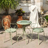 French Country Iron Round Weatherproof Patio Dining Set Image - 2