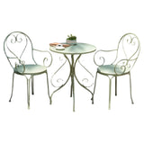 French Country Iron Round Weatherproof Patio Dining Set Image - 5