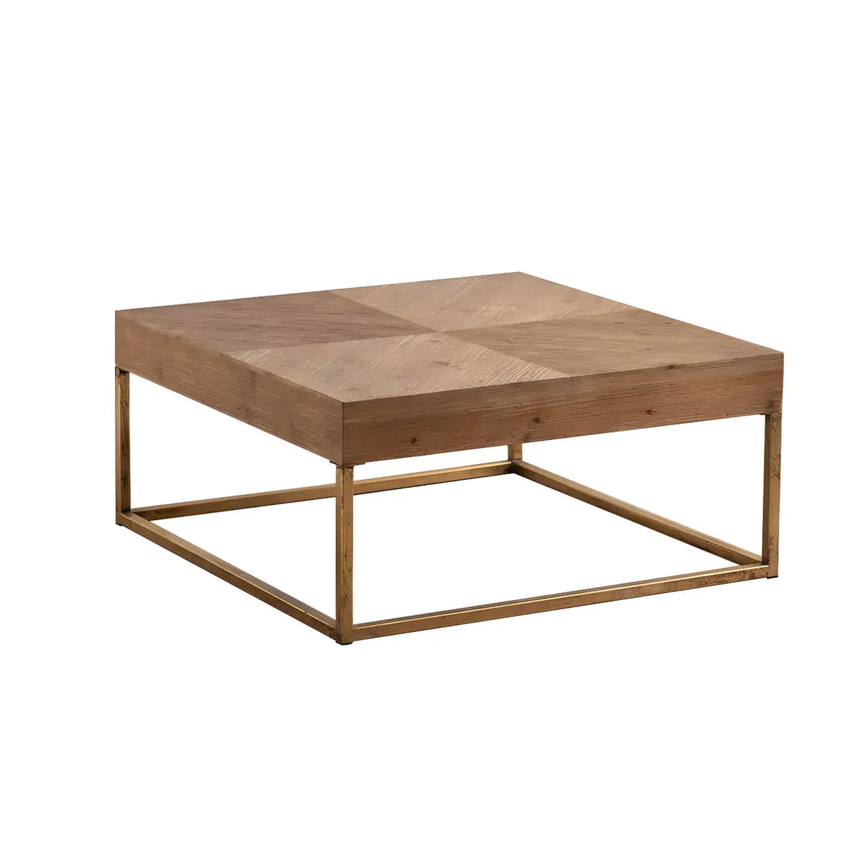 French Country Natural Finish Wooden Coffee Table Image - 11