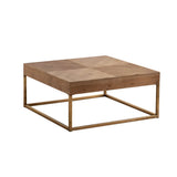 French Country Natural Finish Wooden Coffee Table Image - 11
