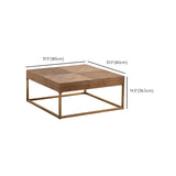 French Country Natural Finish Wooden Coffee Table #size