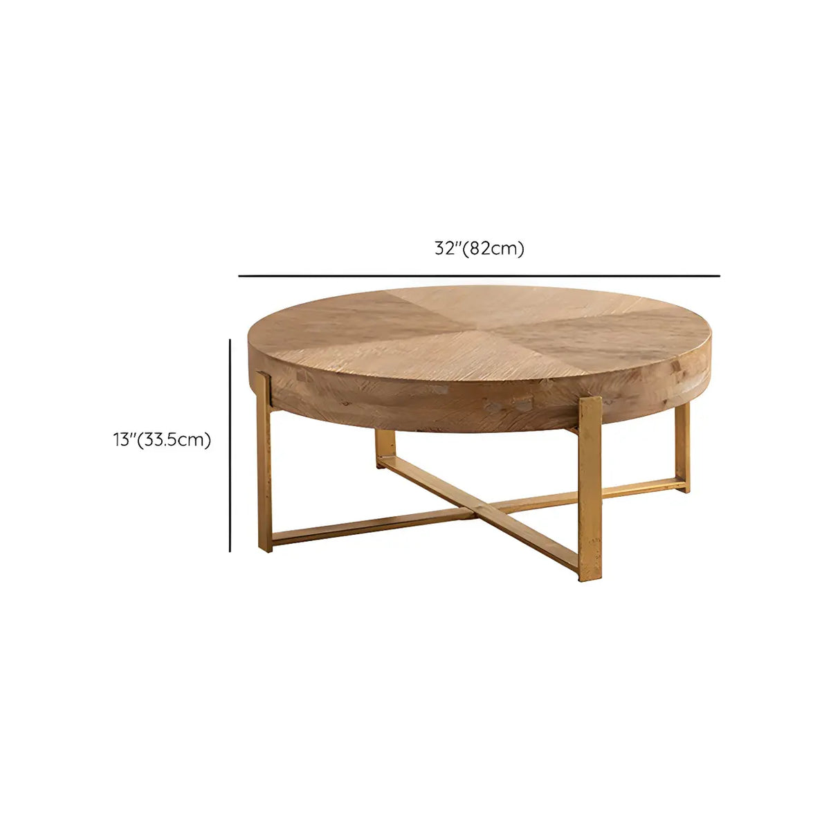 French Country Natural Finish Wooden Coffee Table Image - 15