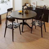 French Country Vintage Brown Wood Round Large Dining Table Image - 4