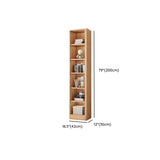 French Style Glass Doors Closed Back Wood Tall Bookcase Image - 22