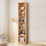 French Style Glass Doors Closed Back Wood Tall Bookcase Image - 7