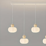 Fresh 3-Light White Pumpkin Island Pendant Light Image - 10