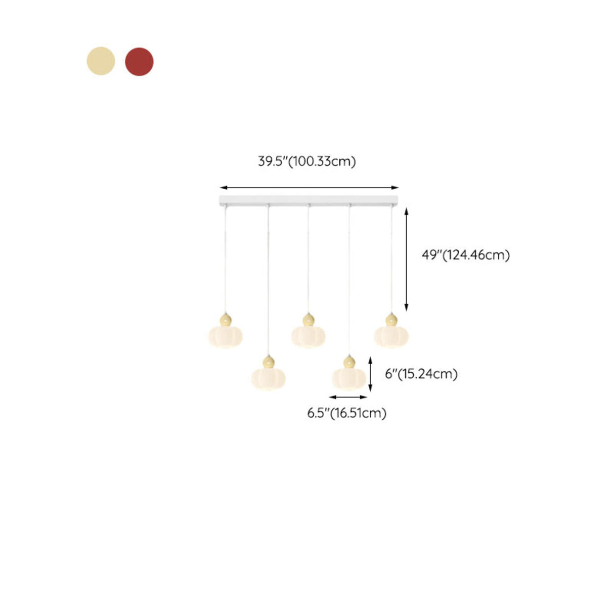 Fresh 3-Light White Pumpkin Island Pendant Light Image - 14