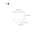 Fresh 3-Light White Pumpkin Island Pendant Light Image - 14