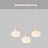 Fresh 3-Light White Pumpkin Island Pendant Light Image - 2