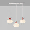 Fresh 3-Light White Pumpkin Island Pendant Light Image - 5
