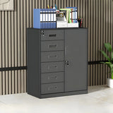Functional Steel Vertical Filing Cabinet with Locks Image - 9