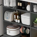 Functional Storage Console Table with Cabinets and Shelves Image - 10