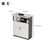 Functional Storage Console Table with Cabinets and Shelves #size
