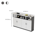 Functional Storage Console Table with Cabinets and Shelves Image - 16