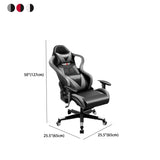 Gaming Ergonomic Adjustable Black and Red Office Chair #size