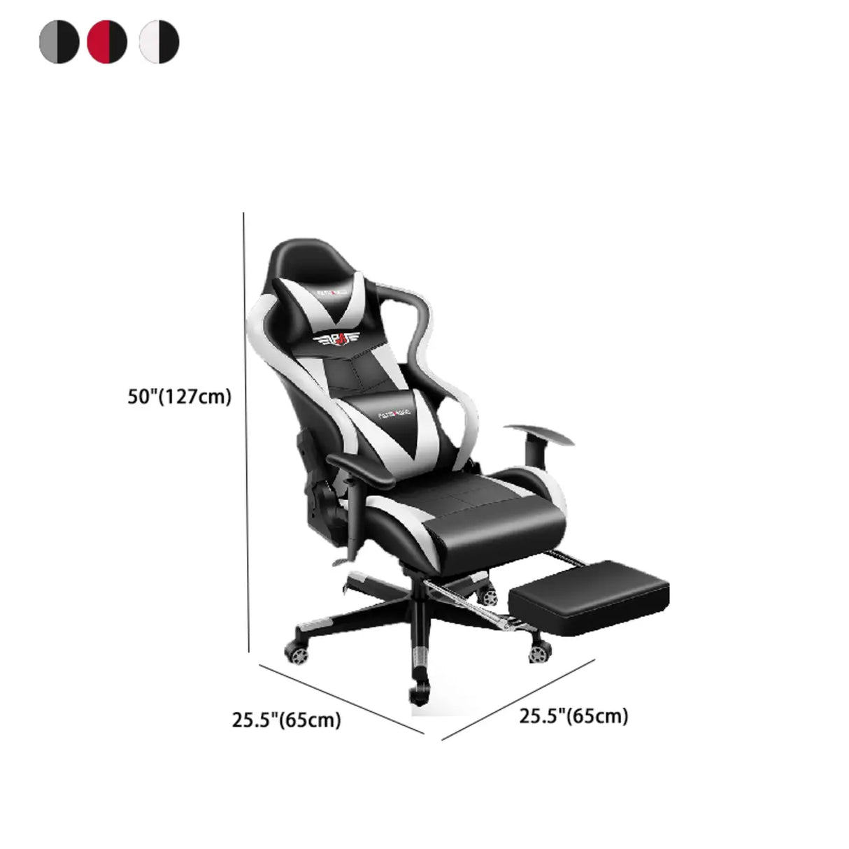 Gaming Ergonomic Adjustable Black and Red Office Chair Image - 12