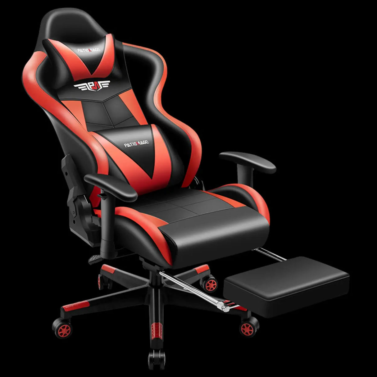Gaming Ergonomic Adjustable Black and Red Office Chair Image - 6