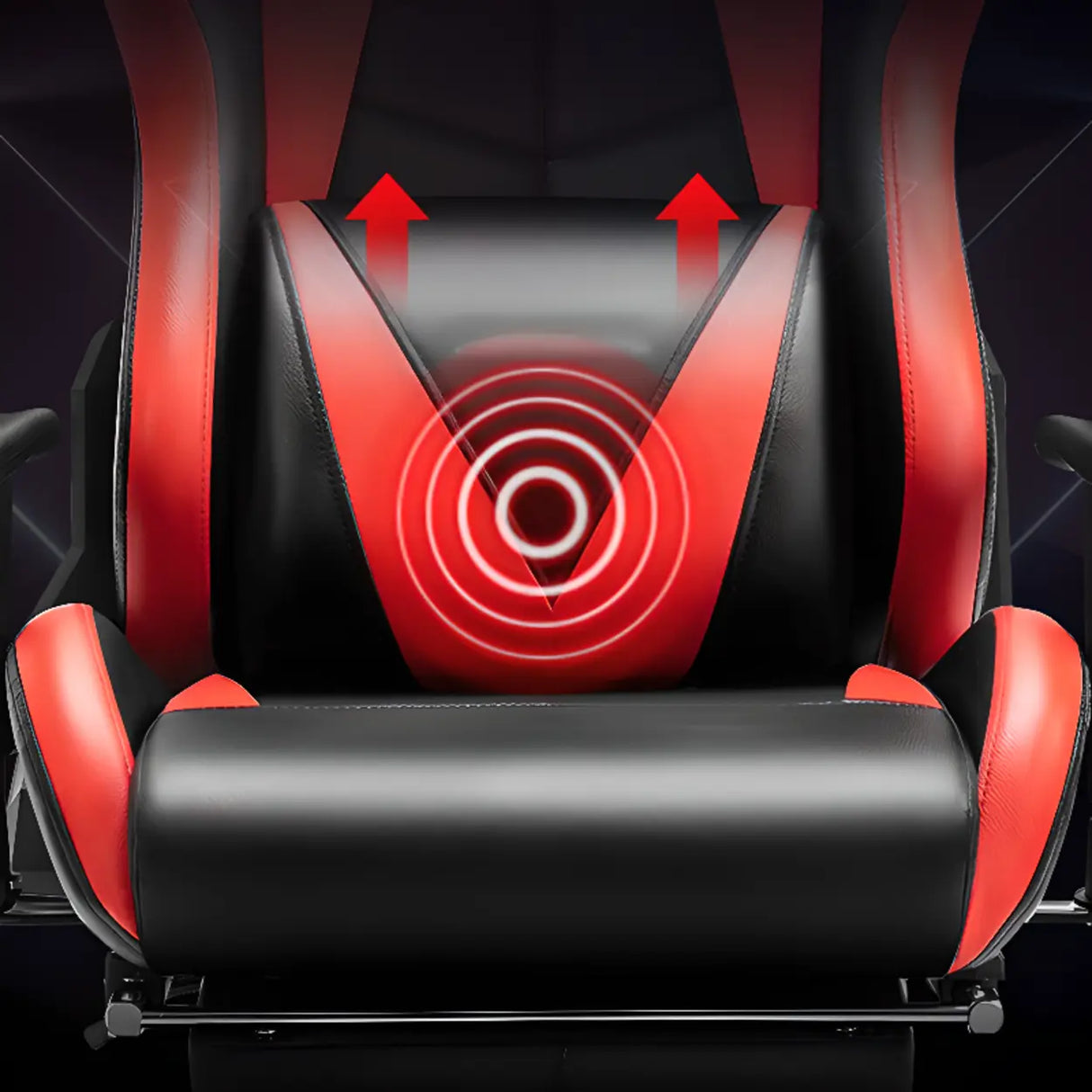 Gaming Ergonomic Adjustable Black and Red Office Chair Image - 9