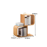 Geometric Bamboo Open Back Storage Bookcase Natural #size