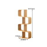 Geometric Bamboo Open Back Storage Bookcase Natural Image - 16