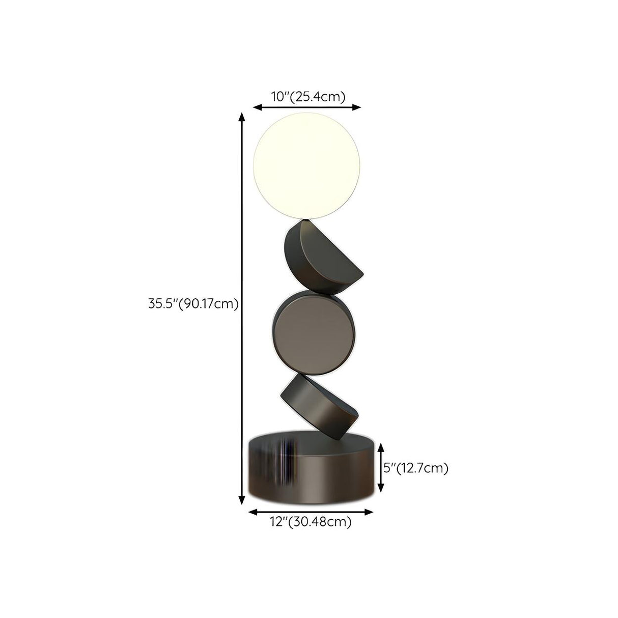 Geometric Block Stacked Modern Sculptural Floor Lamp 