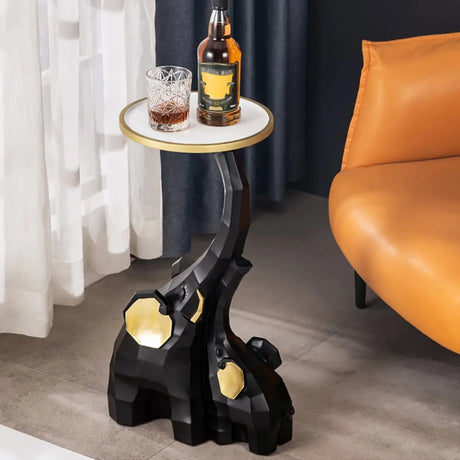 Geometric Elephant Sculptural End Table Image - 1