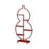 Geometric Floor Metal Gourd Rolling Plant Stand Blue Image - 2