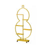 Geometric Floor Metal Gourd Rolling Plant Stand Blue Image - 5