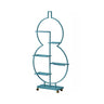 Geometric Floor Metal Gourd Rolling Plant Stand Blue Image - 9