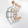 Geometric Metal Large Wall Mounted Coat Rack with Hooks Image - 37
